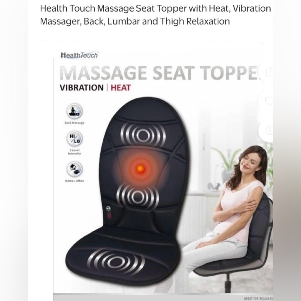 Health Touch massage seat topper new in box